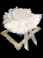Lolita Hochzeitshut White Bows Feathers Lace Lolita Zubehör