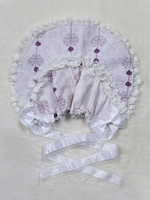 Lolita Hut im ROCOCO Stil Polyester mit Print in Lavender-Lila Polyester Hut Tea party mit Hut