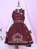 Lolita JSK Kleid akademischen Stil Burgundy Stripe Lolita Pullover Röcke