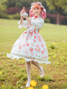 Lolita JSK Kleid Hell Himmelblau Ärmellose Polyester Sweet Lolita Pullover Röcke