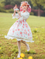 Lolita JSK Kleid Hell Himmelblau Ärmellose Polyester Sweet Lolita Pullover Röcke