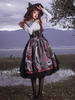 Lolita JSK Kleid Schwarz Silber Ärmellose Schleifen Polyesterfaser Lolita Pullover Röcke