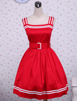 Lolita Kleid aus Baumwolle in Rot