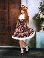 Lolita Kleid aus Baumwolle mit Trägern in Multifarben