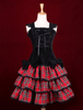 Lolita Kleid Baumwolle mit Rüschen im Punk-Style