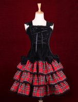 Lolita Kleid Baumwolle mit Rüschen im Punk-Style