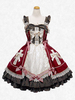 Lolita Kleid JSK Atrovirens quadratischer Ansatz Sleeveless Chiffon Lolita Jumper Skirt 