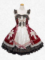 Lolita Kleid JSK Atrovirens quadratischer Ansatz Sleeveless Chiffon Lolita Jumper Skirt 