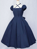 Lolita Kleid mit kurzen Ärmeln im klassischen & traditionellen Style und Spitzen