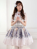 Lolita Kleid mit Print in Dunkelaprikosenfarben