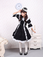 Lolita Kleid mit Umlegekragen und Schleife