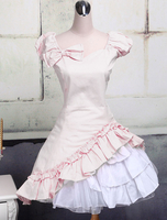 Lolita Kleid mit viereckigem Ausschnitt in Rosa