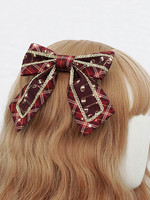 Lolita Kopfschmuck Burgund Big Shoelace Knot Kopfbedeckung Lolita Stirnband