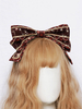 Lolita Kopfschmuck Burgund Big Shoelace Knot Satin Kopfbedeckung Täglich Lässig Lolita Haarschmuck