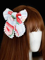 Lolita Kopfschmuck Hell Himmelblau Polyester Faser Stirnband Bowknot Lolita Haarschmuck