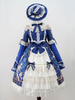 Lolita Kopfschmuck Tiefblauer Hut Polyesterfaser Rüschen Lolita Haarschmuck Hut