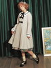 Lolita Mantel aus Lolita-Mantel mit Spitzenschleife und Wollmantel