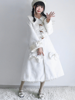 Lolita-Mäntel im ROKOKO-Stil Burgunderroter Mantel mit Schleifen Umhang aus Polyester Lolita-Oberbekleidung für den Herbst