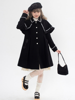 Lolita-Mäntel im ROKOKO-Stil hellbrauner Mantel mit Schleifen Polyester Herbst-Lolita-Oberbekleidung