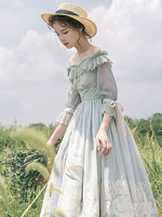 Lolita OP Kleid Land Pastoral Stil Erinnerung an Dinge vorbei hellgrüne Lolita einteilige Kleider