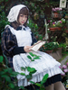 Lolita Oversleeve in Weiß mit Plaidmuster Accessoires Tea party im süßen und hübschen Style und Schürze