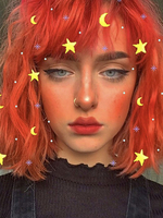 Lolita Perücken Kurze hitzebeständige Faser Curly Oragnge Red Lolita Hair Perücken