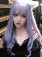Lolita Perücken Lange Lavendel Hitzebeständige Faser Lolita Haar Perücken