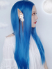 Lolita Perücken Lange tiefblaue Mittelscheitel Lolita Haar Perücken