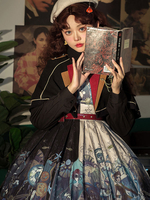 Lolita Poncho Steampunk Schwarz Polyester Metall Details Herbst Lolita Cape Half-Sleeve Outwears