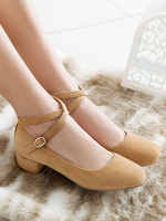 Lolita Pump Schuhe Round Toe Wildleder Lolita Schuhe mit Absatz