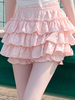 Lolita-Rock gestufter rosa kurzer Rock