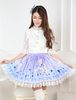 Lolita Rock mit Print in Blau