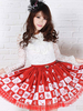 Lolita Rock mit Print in Rot