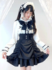 Lolita-Rock mit Schnallenbalken und Rüschen mehrlagiger Puffrock