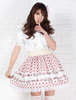 Lolita Rock mit Spitzen und Print in Zartlila