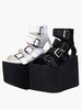 Lolita-Sandelholz-Plattform-Schuhe PU-Leder mit Schnallen