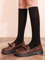 Lolita Schuhe Bögen Round Toe Leder Lolita Pumps