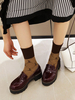 Lolita Schuhe Burgund PU-Leder Puppy Heel Lolita Pumps