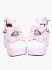 Lolita Schuhe mit Kailabsatz in Rosa