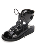 Lolita Schuhe mit Kailabsatz in Schwarz