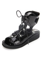 Lolita Schuhe mit Kailabsatz in Schwarz