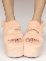 Lolita Schuhe mit Kailabsatz Peach
