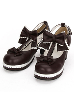 Lolita Schuhe mit Kitten Heels in Braun