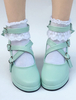 Lolita Schuhe mit Schleife und Plateau