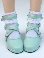 Lolita Schuhe mit Schleife und Plateau