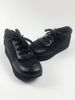 Lolita Schuhe mit Schnüren und geometrischen Heels in Schwarz