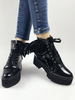 Lolita Schuhe mit Seilschlingen und Blockabsatz in Schwarz