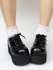 Lolita Schuhe mit stacked Heels in Schwarz