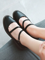 Lolita Schuhe Round Toe Leder Riemchen Lolita Pumps