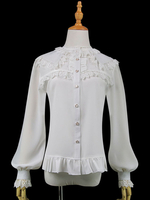 Lolita-Shirt mit Spitzenrüschen und weißem Lolita-Top